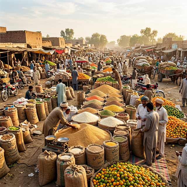 Agricultural Mundi market in Pakistan